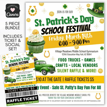 st patricks festival flyer ticket bundle